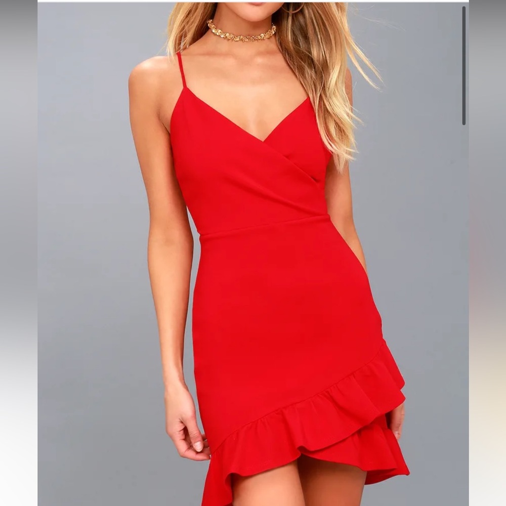 Lulus Sealed With a Kiss Red Bodycon Dress